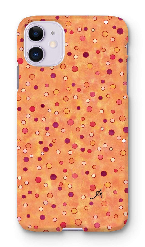 Phone & Tablet Cases iPhone 11 / Snap / Gloss Watercolour Spots Red Amanya Design Phone Case Prodigi