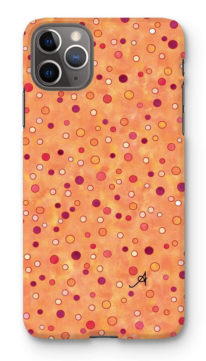 Phone & Tablet Cases iPhone 11 Pro Max / Snap / Gloss Watercolour Spots Red Amanya Design Phone Case Prodigi