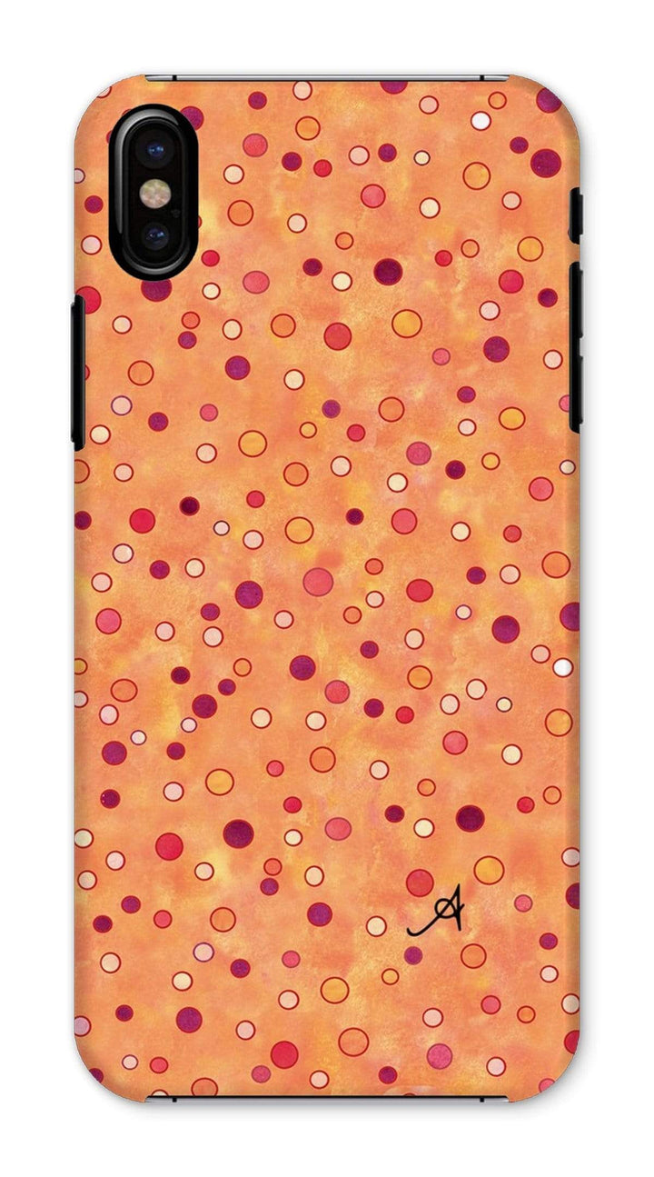 Phone & Tablet Cases iPhone X / Snap / Gloss Watercolour Spots Red Amanya Design Phone Case Prodigi