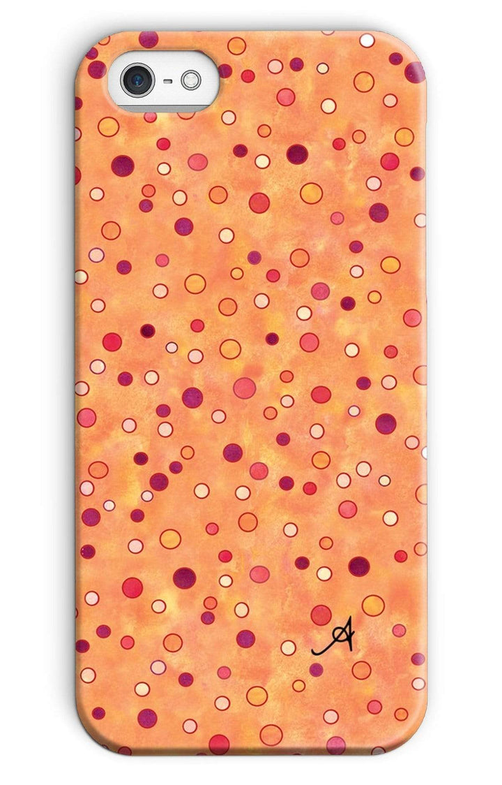 Phone & Tablet Cases iPhone SE / Snap / Gloss Watercolour Spots Red Amanya Design Phone Case Prodigi