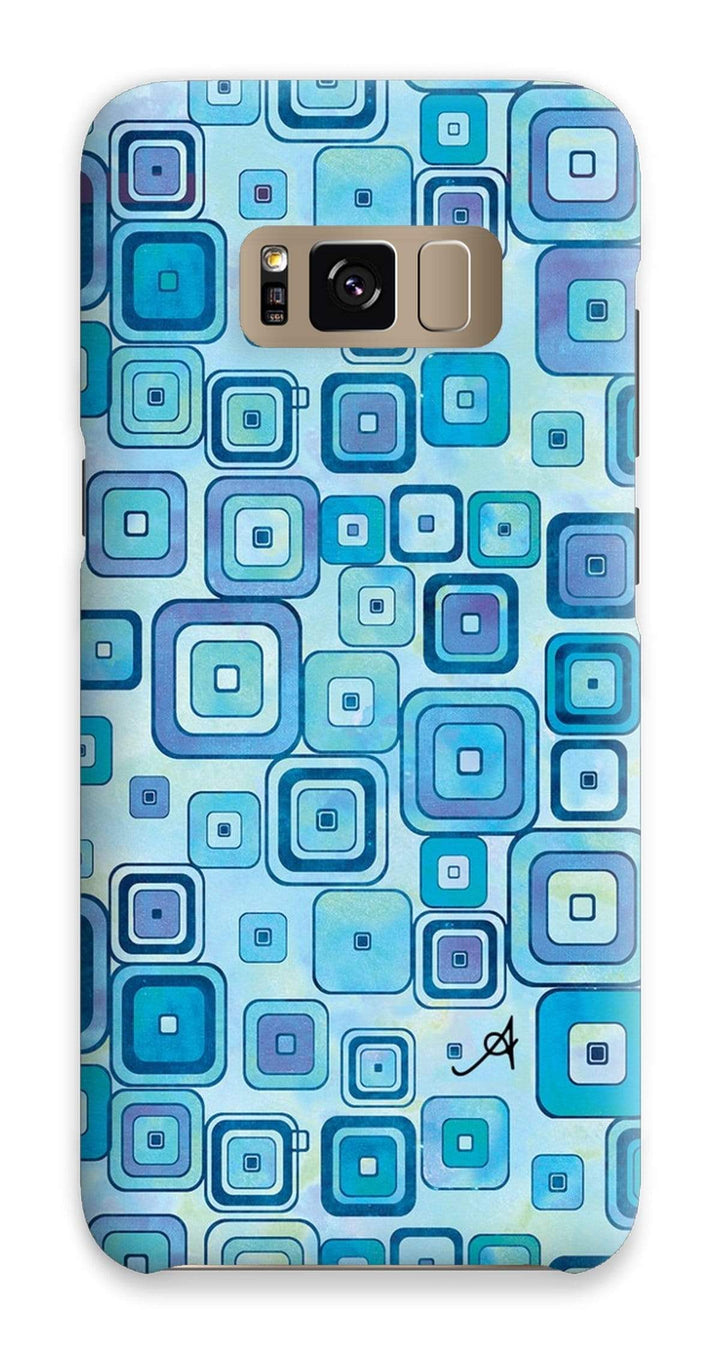Phone & Tablet Cases Samsung S8 / Snap / Gloss Watercolour Squares Blue Amanya Design Phone Case Prodigi