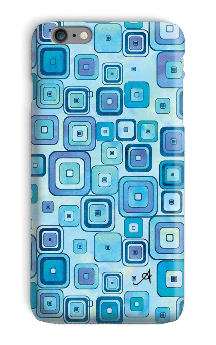 Phone & Tablet Cases iPhone 6s Plus / Snap / Gloss Watercolour Squares Blue Amanya Design Phone Case Prodigi