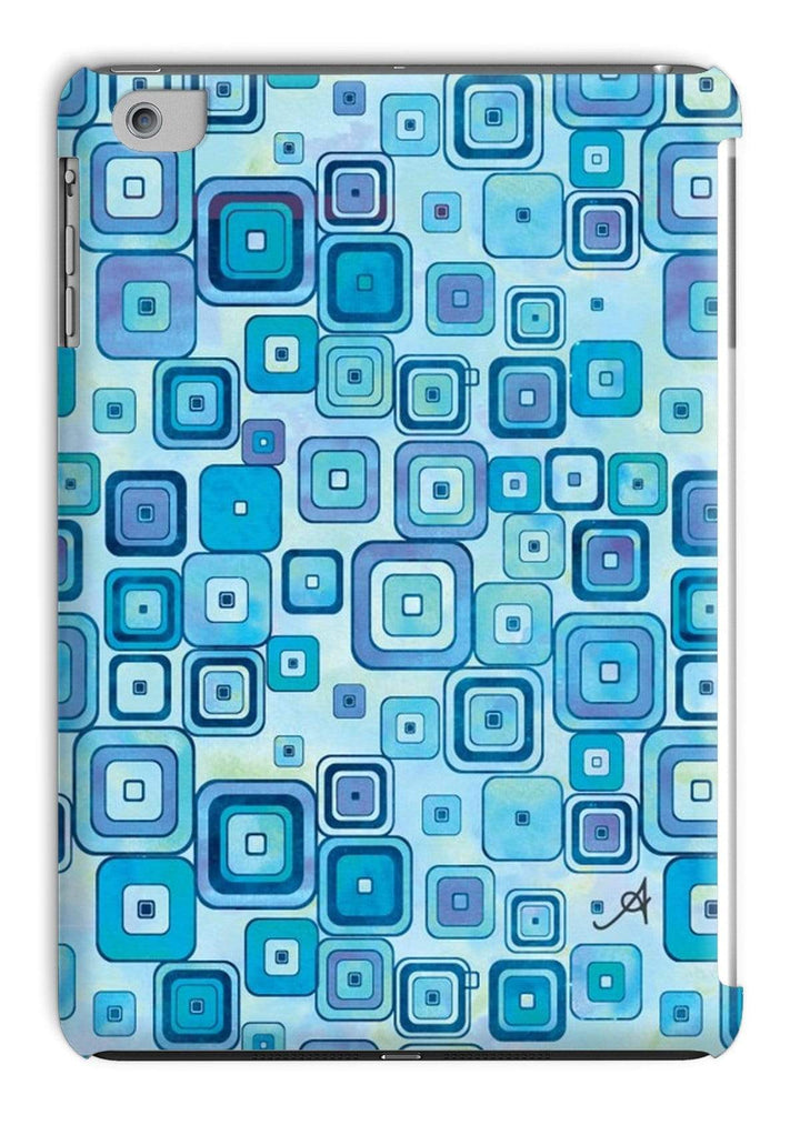 Phone & Tablet Cases iPad Mini 1/2/3 / Gloss Watercolour Squares Blue Amanya Design Tablet Cases Prodigi