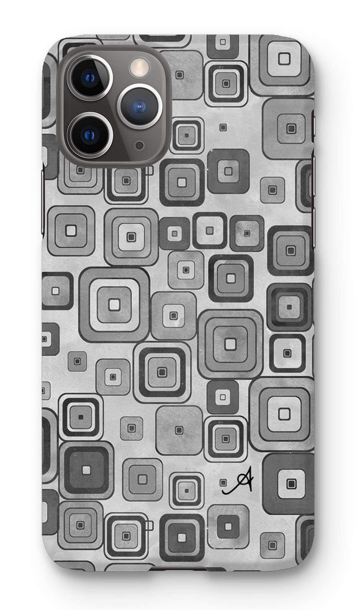 Phone & Tablet Cases iPhone 11 Pro / Snap / Gloss Watercolour Squares Monochrome Amanya Design Phone Case Prodigi