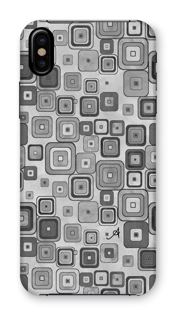 Phone & Tablet Cases iPhone XS / Snap / Gloss Watercolour Squares Monochrome Amanya Design Phone Case Prodigi