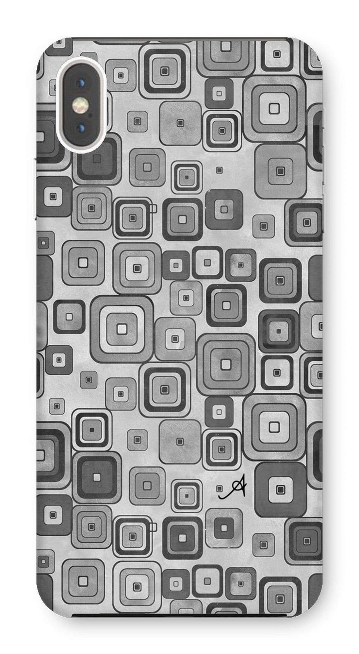 Phone & Tablet Cases iPhone XS Max / Snap / Gloss Watercolour Squares Monochrome Amanya Design Phone Case Prodigi