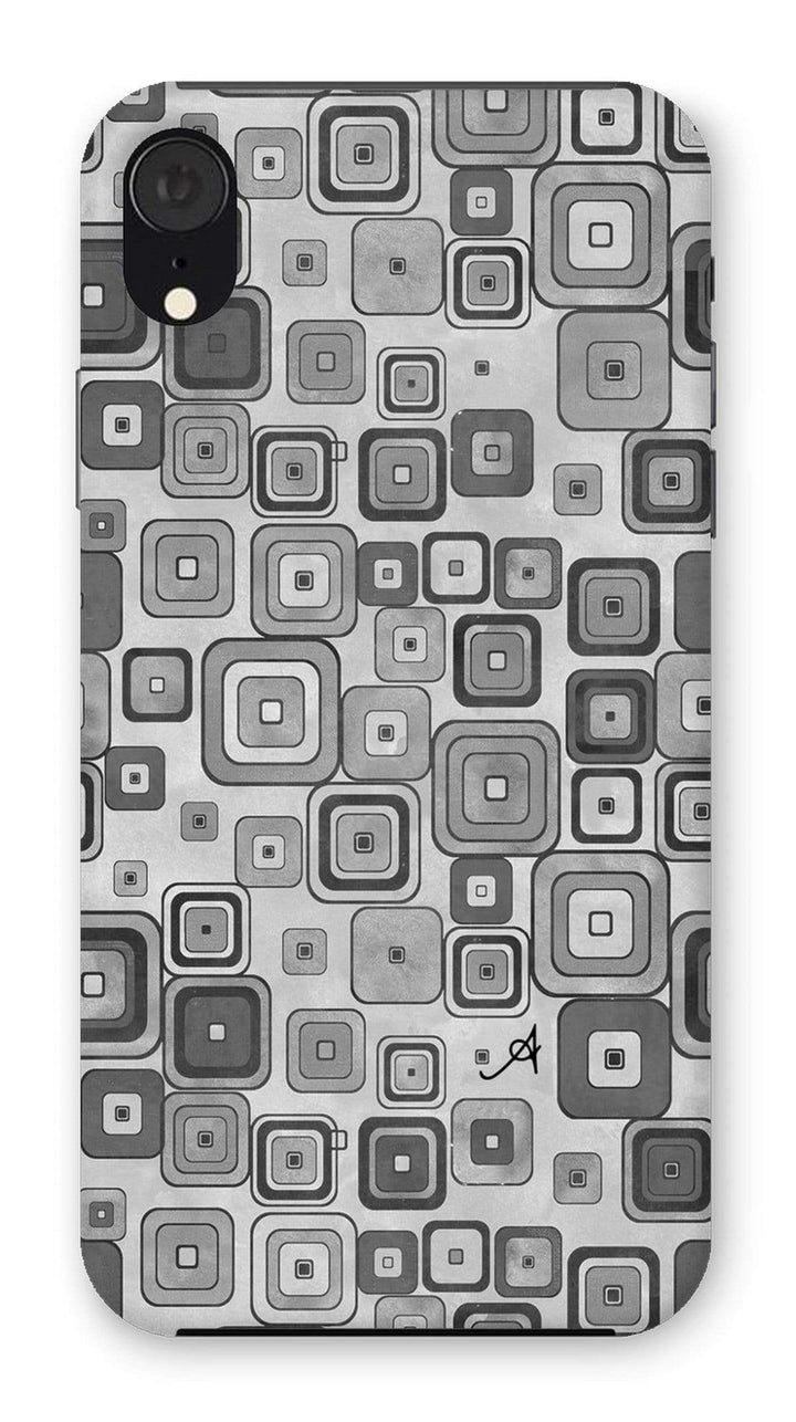 Phone & Tablet Cases iPhone XR / Snap / Gloss Watercolour Squares Monochrome Amanya Design Phone Case Prodigi