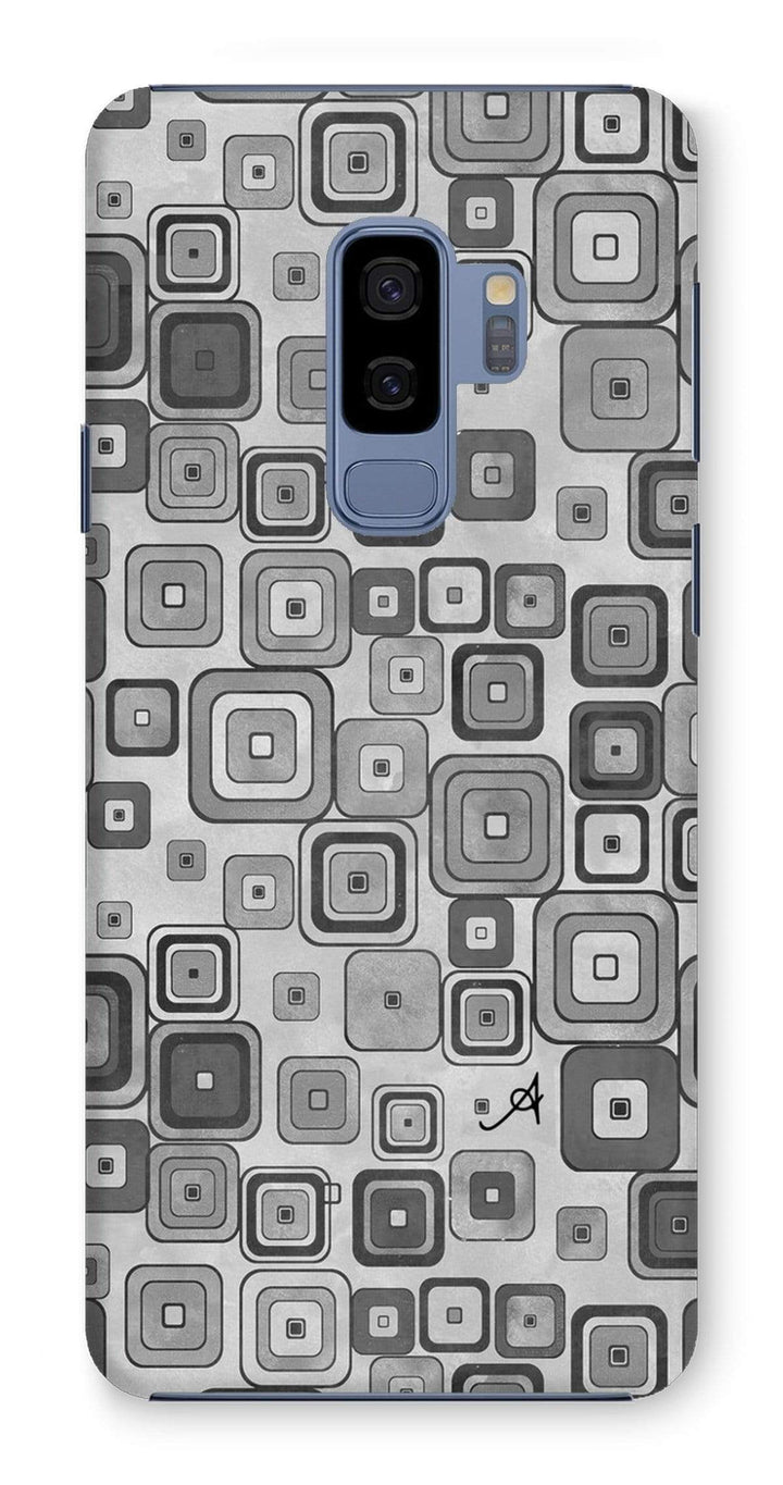 Phone & Tablet Cases Samsung Galaxy S9+ / Snap / Gloss Watercolour Squares Monochrome Amanya Design Phone Case Prodigi