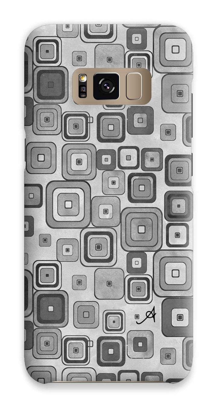 Phone & Tablet Cases Samsung S8 / Snap / Gloss Watercolour Squares Monochrome Amanya Design Phone Case Prodigi