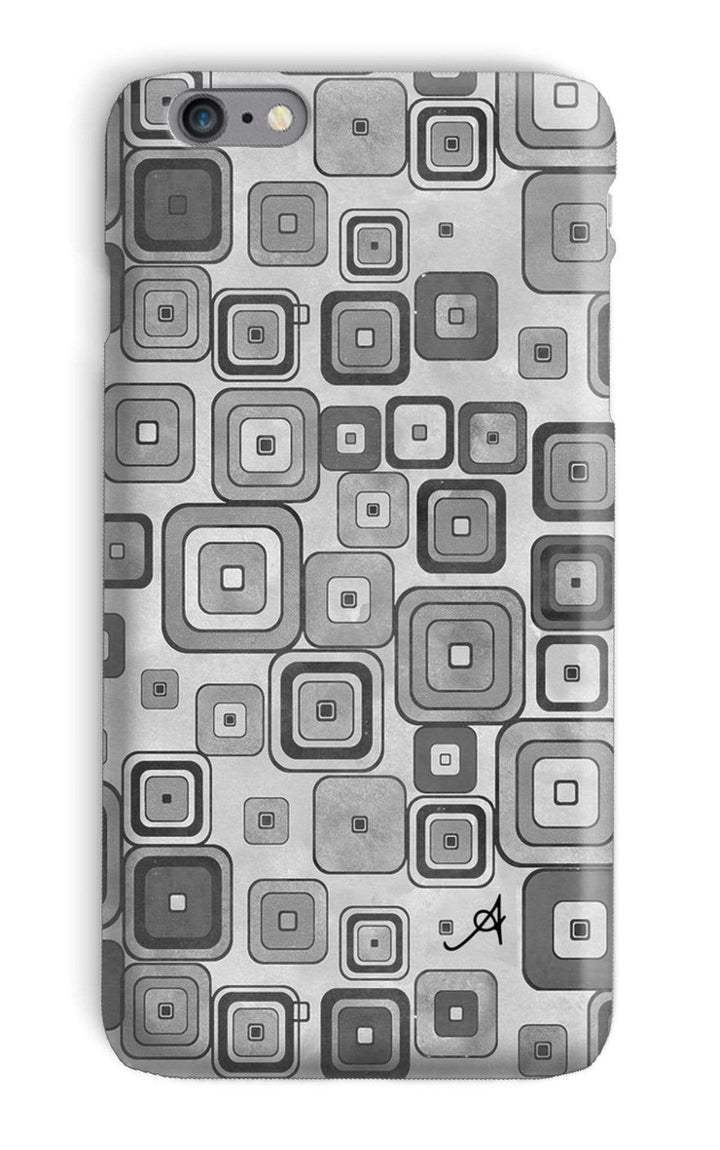 Phone & Tablet Cases iPhone 6s Plus / Snap / Gloss Watercolour Squares Monochrome Amanya Design Phone Case Prodigi