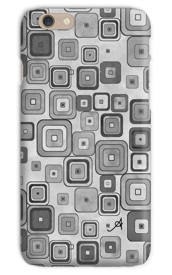 Phone & Tablet Cases iPhone 6s / Snap / Gloss Watercolour Squares Monochrome Amanya Design Phone Case Prodigi