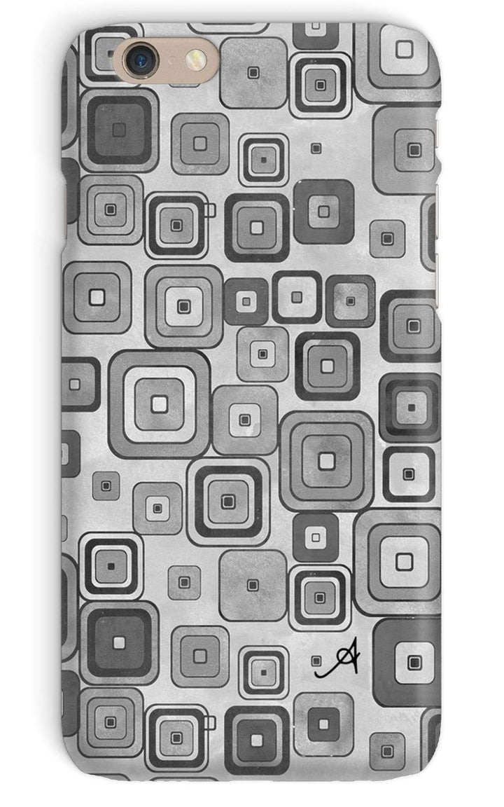 Phone & Tablet Cases iPhone 6 / Snap / Gloss Watercolour Squares Monochrome Amanya Design Phone Case Prodigi
