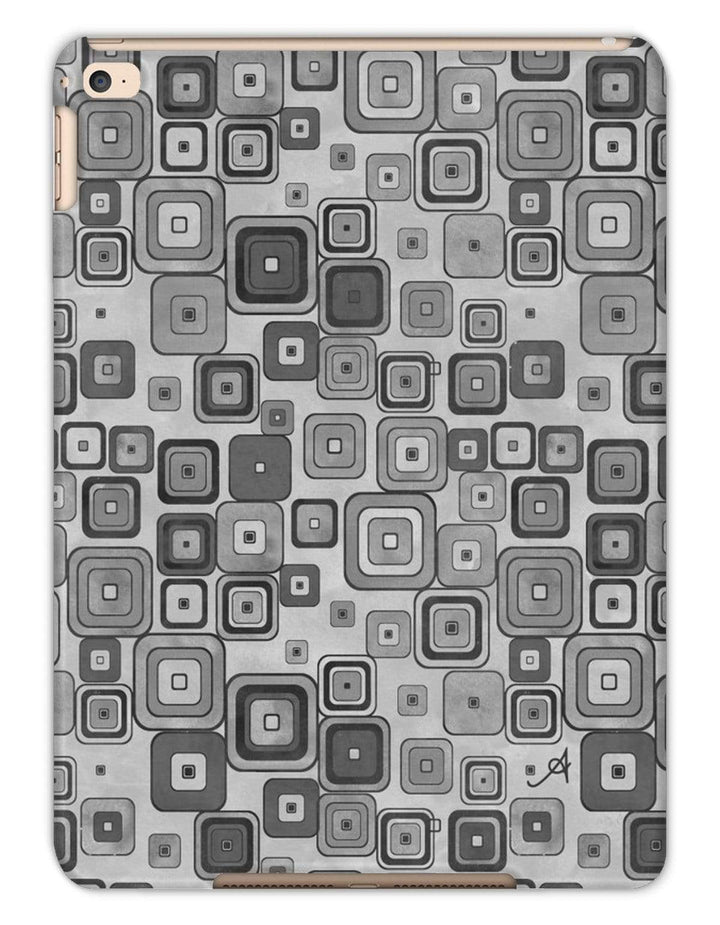 Phone & Tablet Cases iPad Air 2 / Matte Watercolour Squares Monochrome Amanya Design Tablet Cases Prodigi
