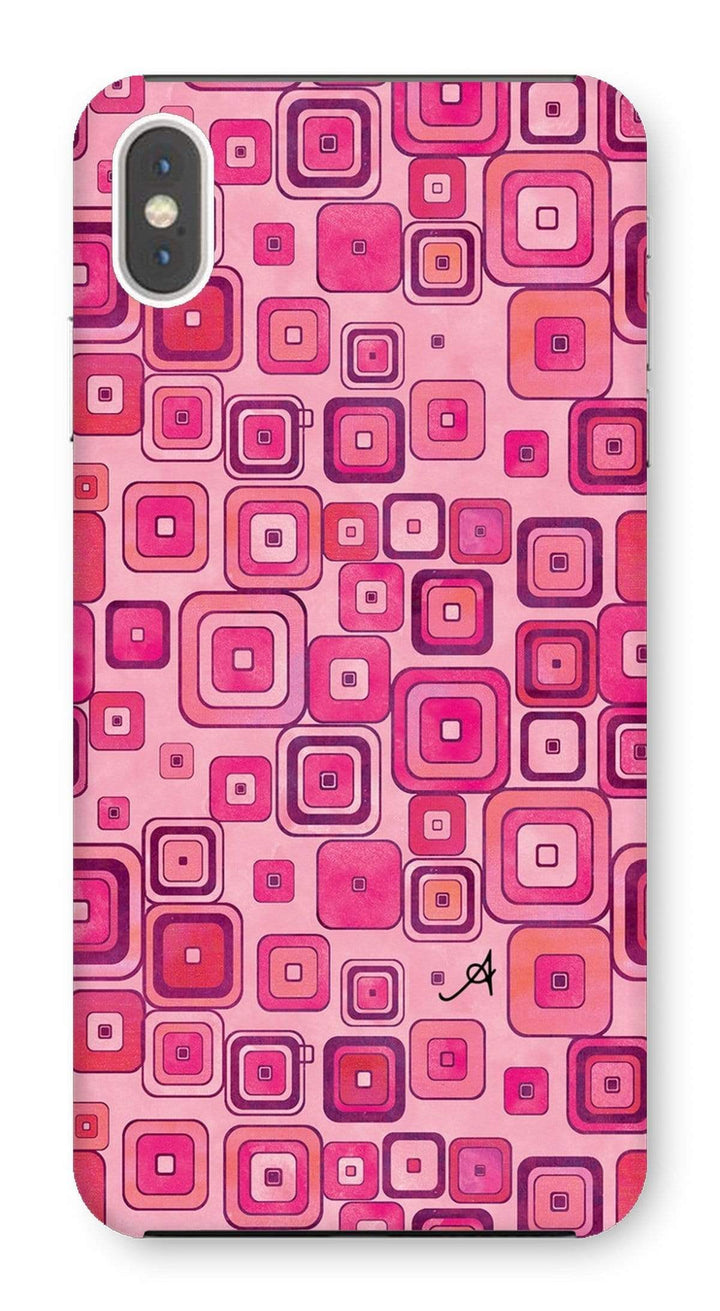 Phone & Tablet Cases iPhone XS Max / Snap / Gloss Watercolour Squares Pink Amanya Design Phone Case Prodigi