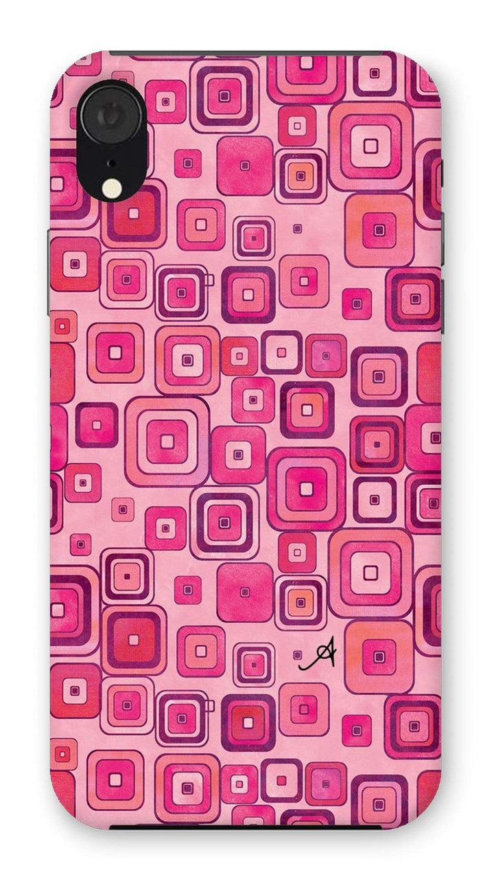 Phone & Tablet Cases iPhone XR / Snap / Gloss Watercolour Squares Pink Amanya Design Phone Case Prodigi
