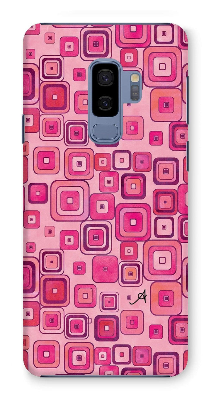 Phone & Tablet Cases Samsung Galaxy S9+ / Snap / Gloss Watercolour Squares Pink Amanya Design Phone Case Prodigi