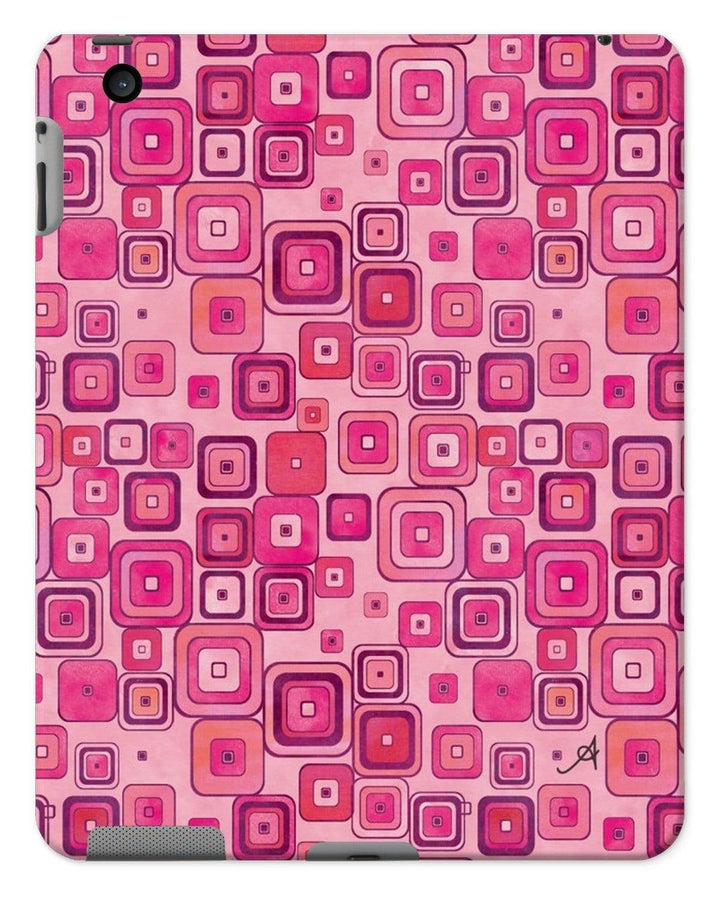 Phone & Tablet Cases iPad 2/3/4 / Gloss Watercolour Squares Pink Amanya Design Tablet Cases Prodigi