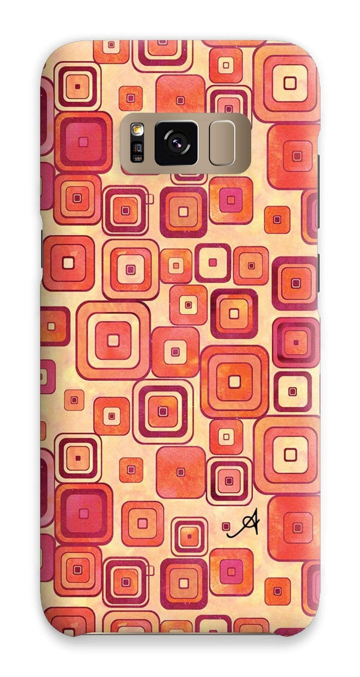 Phone & Tablet Cases Samsung S8 / Snap / Gloss Watercolour Squares Red Amanya Design Phone Case Prodigi