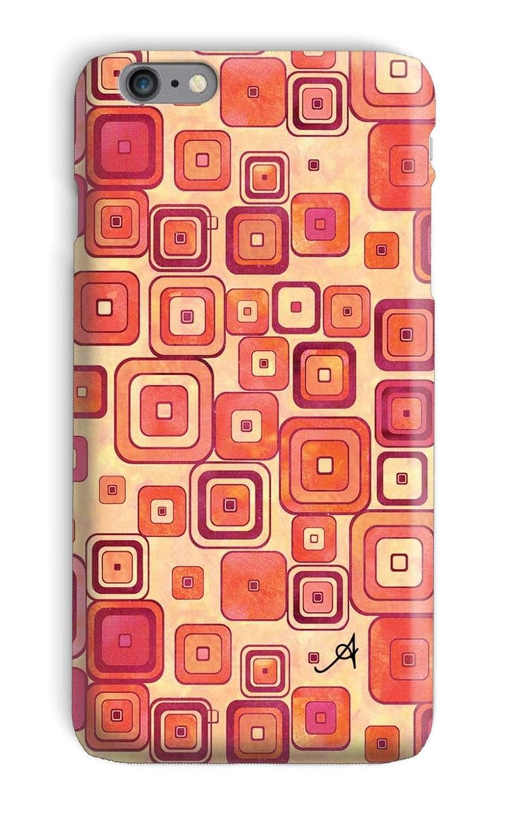 Phone & Tablet Cases iPhone 6 Plus / Snap / Gloss Watercolour Squares Red Amanya Design Phone Case Prodigi