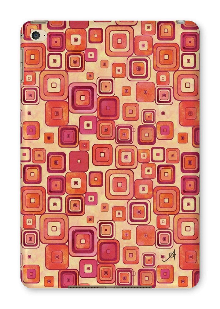 Phone & Tablet Cases iPad Mini 4 / Gloss Watercolour Squares Red Amanya Design Tablet Cases Prodigi
