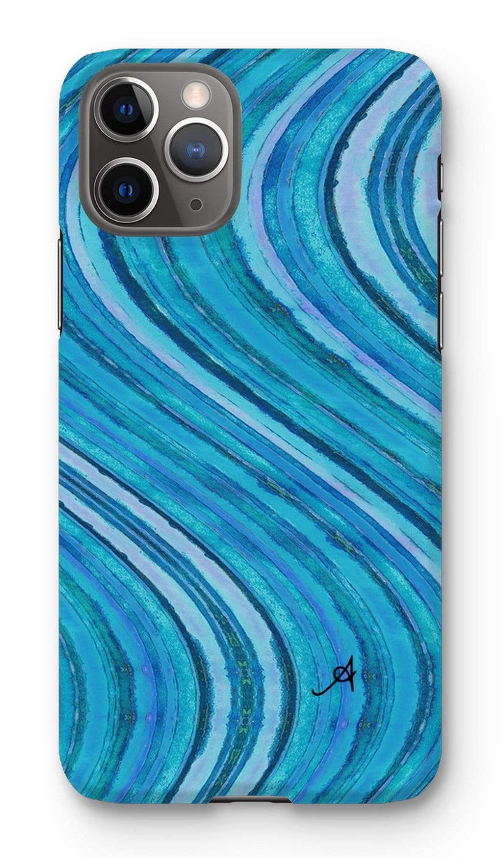 Phone & Tablet Cases iPhone 11 Pro / Snap / Gloss Watercolour Waves Blue Amanya Design Phone Case Prodigi