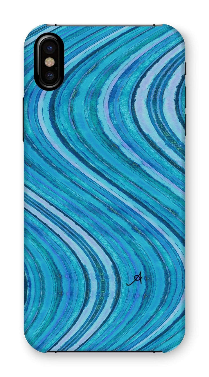 Phone & Tablet Cases iPhone XS / Snap / Gloss Watercolour Waves Blue Amanya Design Phone Case Prodigi