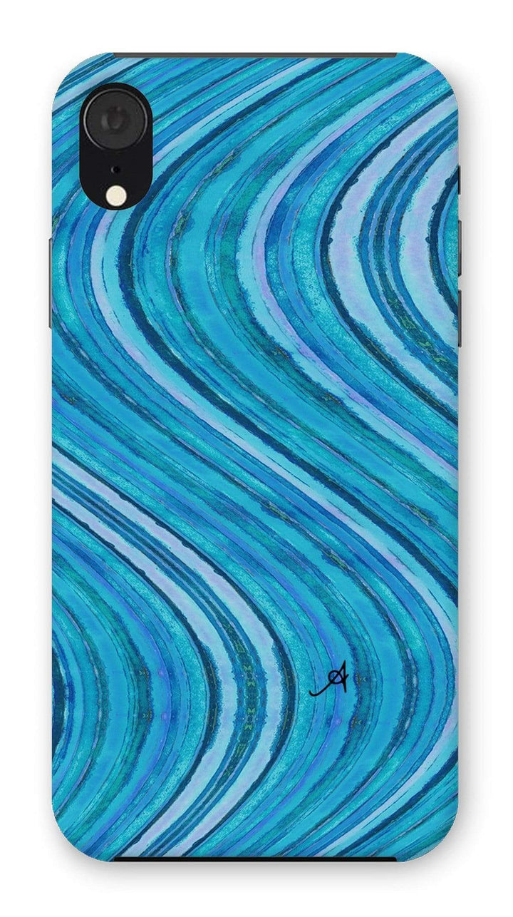 Phone & Tablet Cases iPhone XR / Snap / Gloss Watercolour Waves Blue Amanya Design Phone Case Prodigi