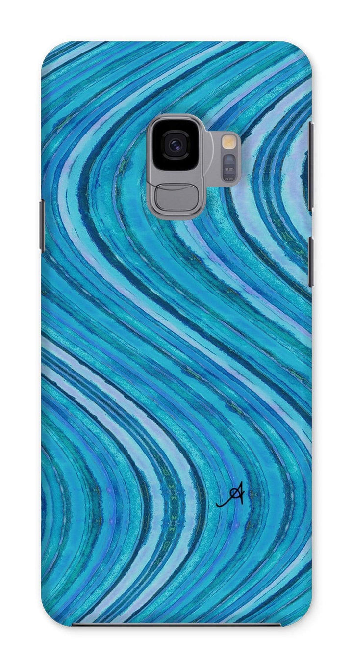 Phone & Tablet Cases Samsung Galaxy S9 / Snap / Gloss Watercolour Waves Blue Amanya Design Phone Case Prodigi