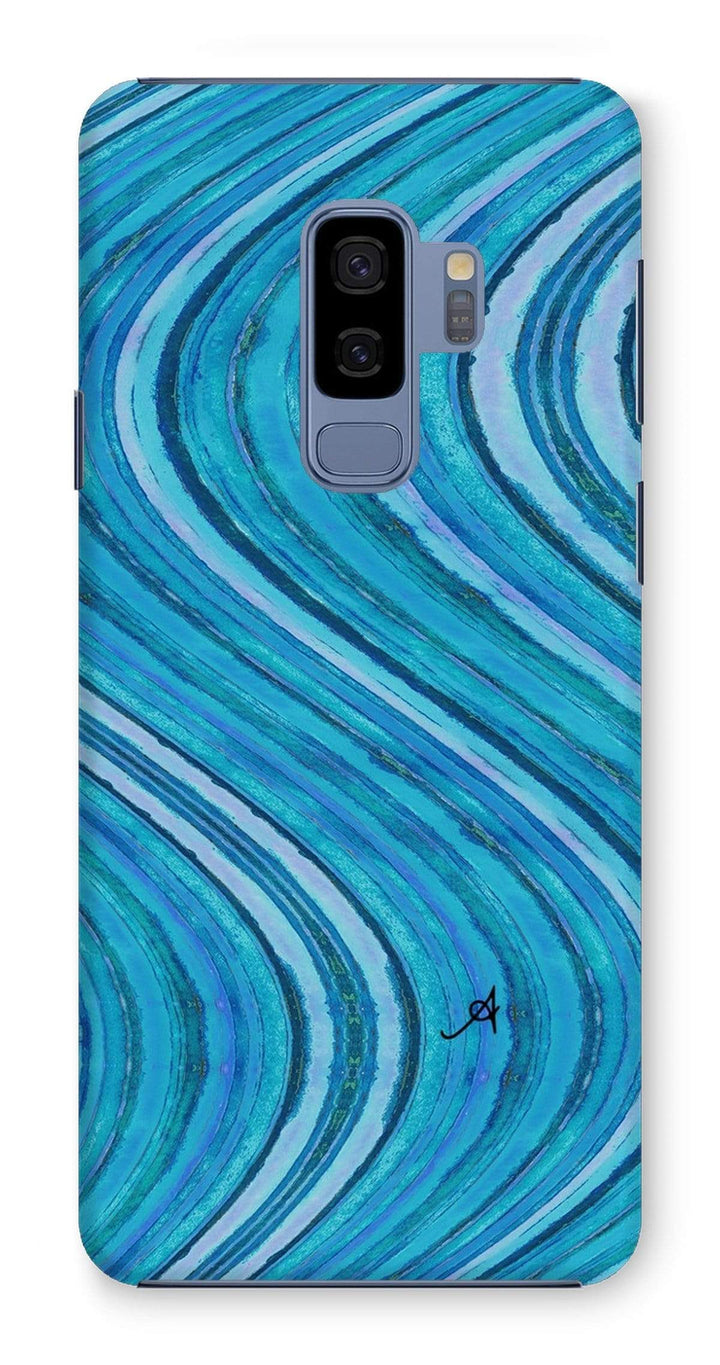 Phone & Tablet Cases Samsung Galaxy S9+ / Snap / Gloss Watercolour Waves Blue Amanya Design Phone Case Prodigi