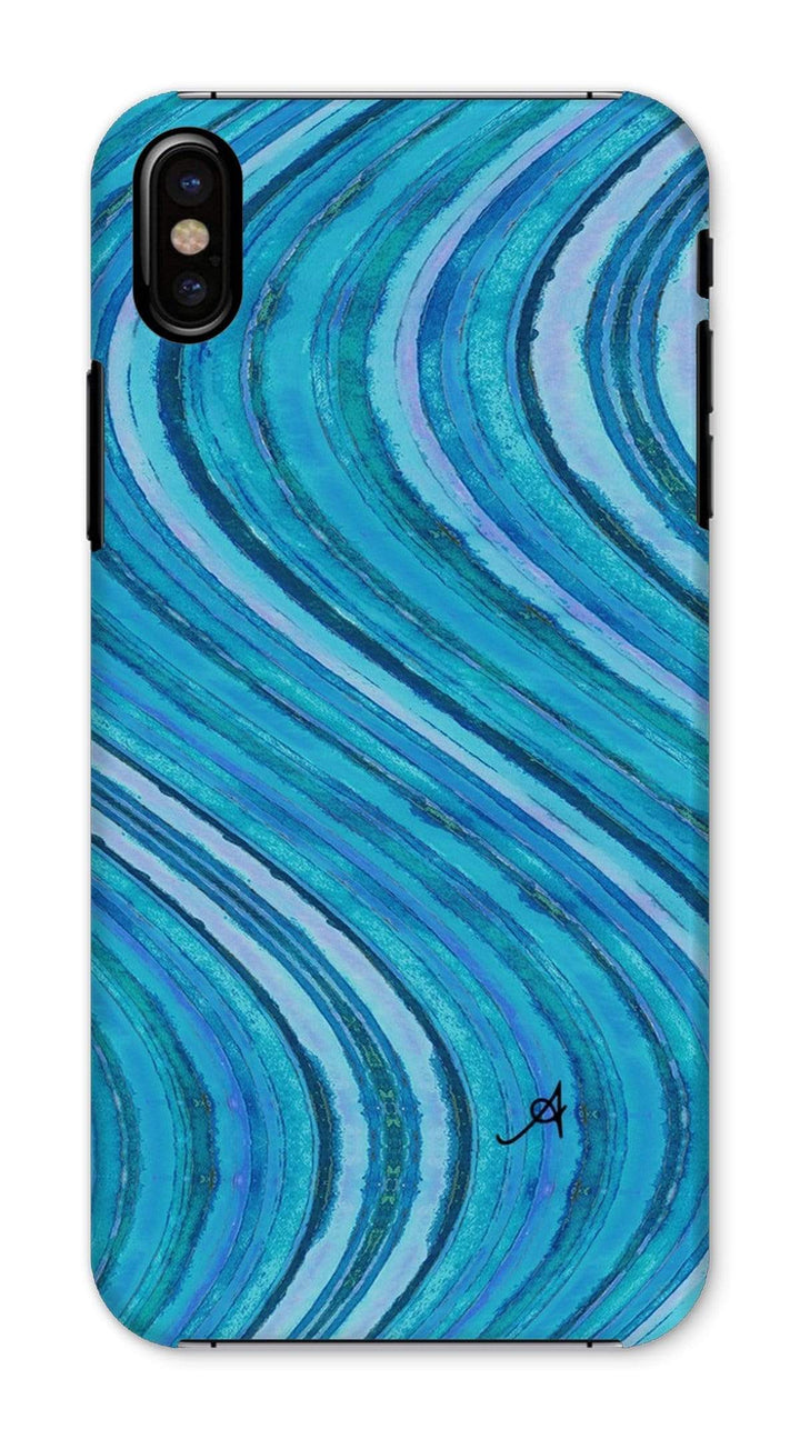 Phone & Tablet Cases iPhone X / Snap / Gloss Watercolour Waves Blue Amanya Design Phone Case Prodigi
