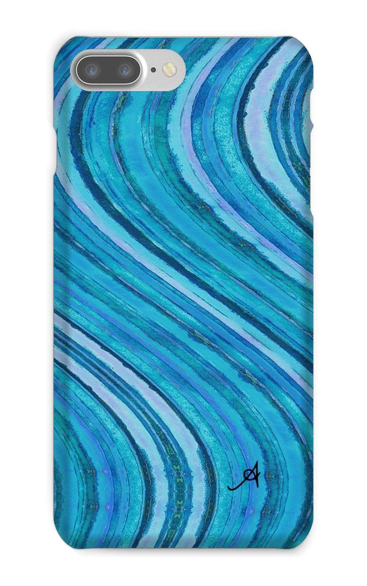Phone & Tablet Cases iPhone 8 Plus / Snap / Gloss Watercolour Waves Blue Amanya Design Phone Case Prodigi