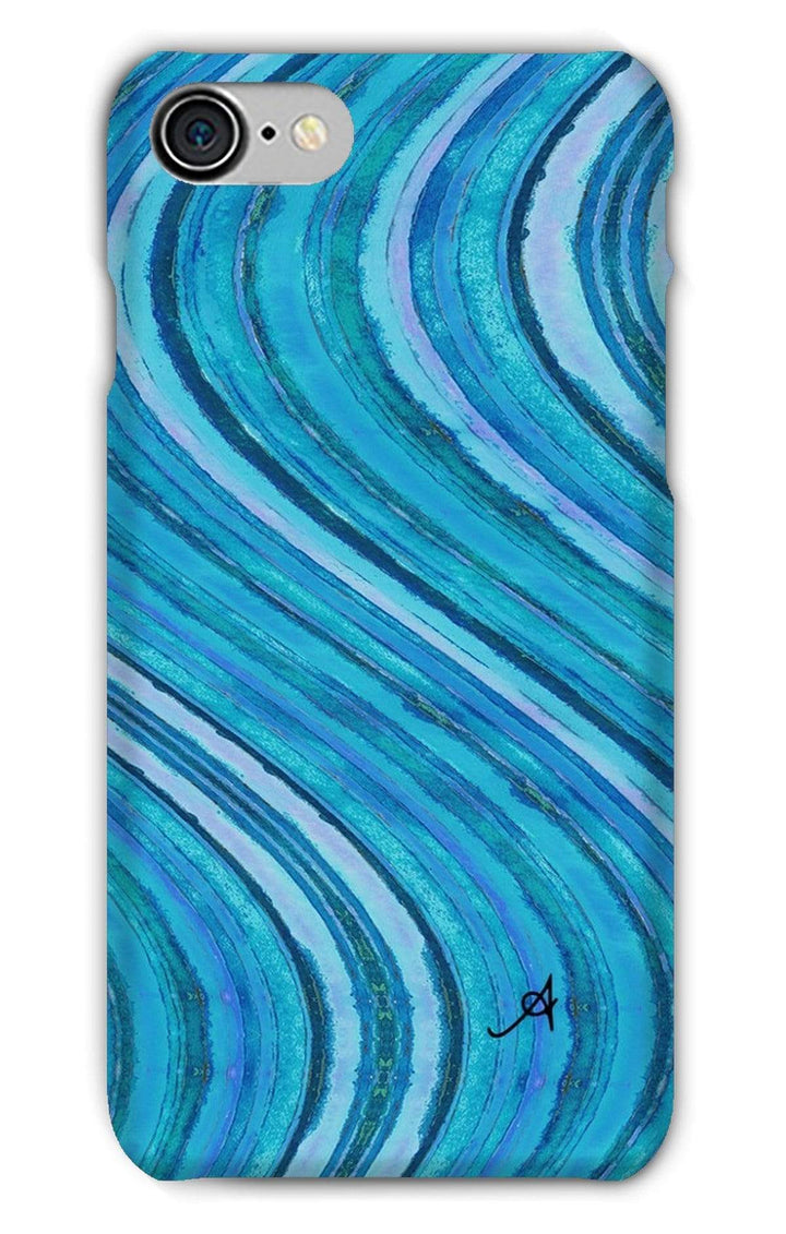 Phone & Tablet Cases iPhone 8 / Snap / Gloss Watercolour Waves Blue Amanya Design Phone Case Prodigi