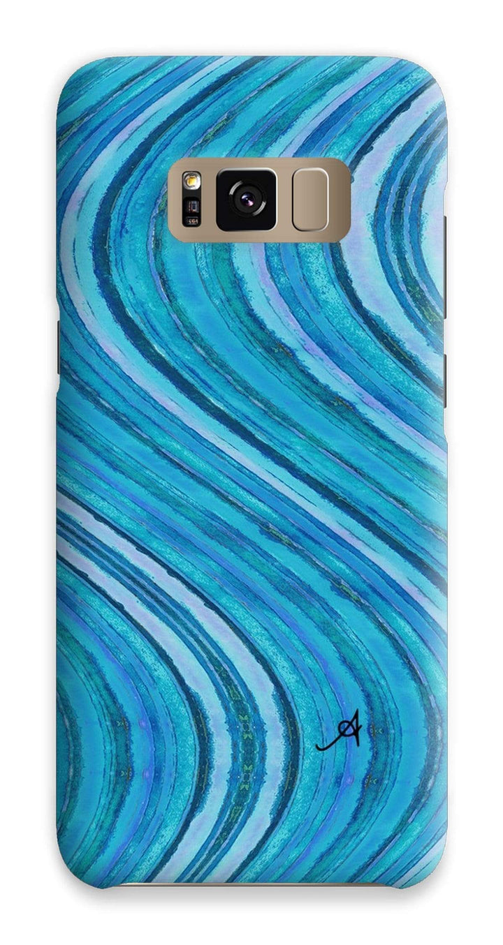 Phone & Tablet Cases Samsung S8 / Snap / Gloss Watercolour Waves Blue Amanya Design Phone Case Prodigi
