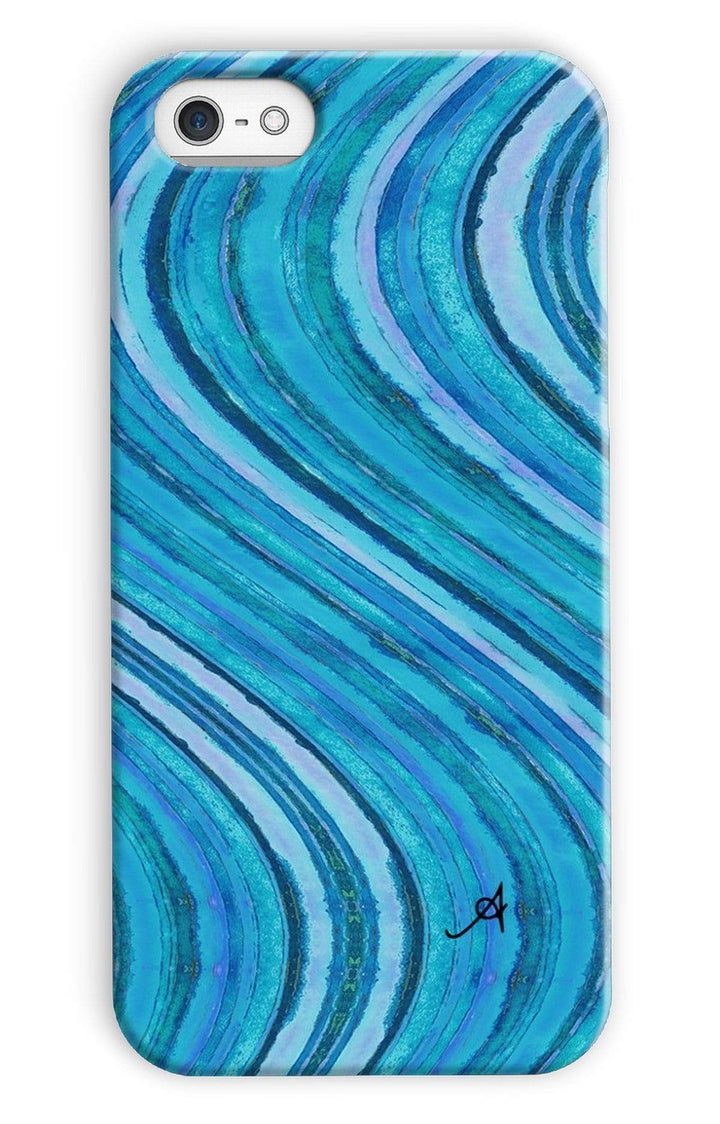 Phone & Tablet Cases iPhone 5c / Snap / Gloss Watercolour Waves Blue Amanya Design Phone Case Prodigi