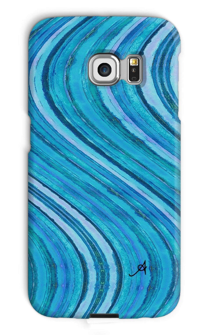 Phone & Tablet Cases Galaxy S6 Edge / Snap / Gloss Watercolour Waves Blue Amanya Design Phone Case Prodigi