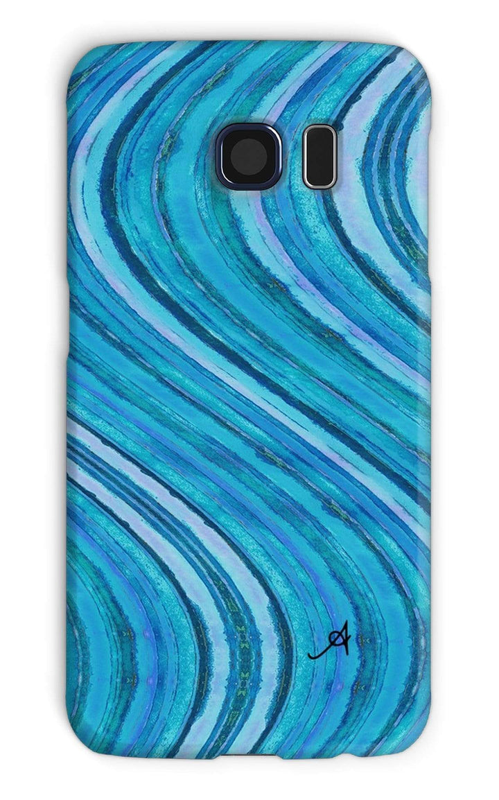 Phone & Tablet Cases Galaxy S6 / Snap / Gloss Watercolour Waves Blue Amanya Design Phone Case Prodigi