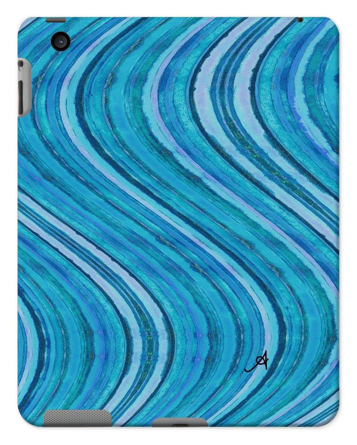 Phone & Tablet Cases iPad 2/3/4 / Gloss Watercolour Waves Blue Amanya Design Tablet Cases Prodigi