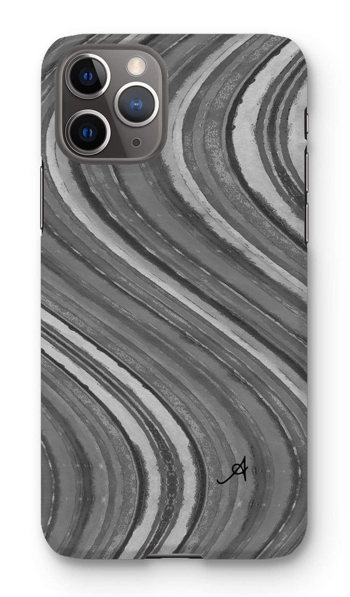 Phone & Tablet Cases iPhone 11 Pro / Snap / Gloss Watercolour Waves Monochrome Amanya Design Phone Case Prodigi