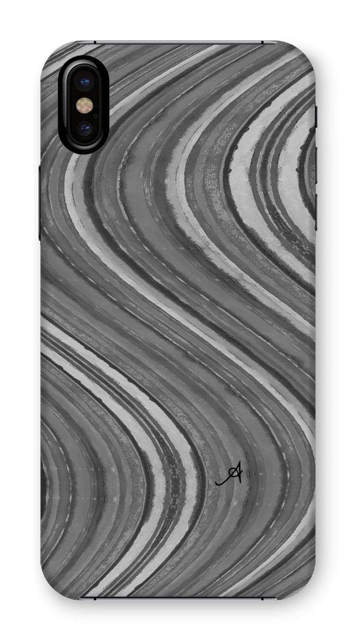 Phone & Tablet Cases iPhone XS / Snap / Gloss Watercolour Waves Monochrome Amanya Design Phone Case Prodigi