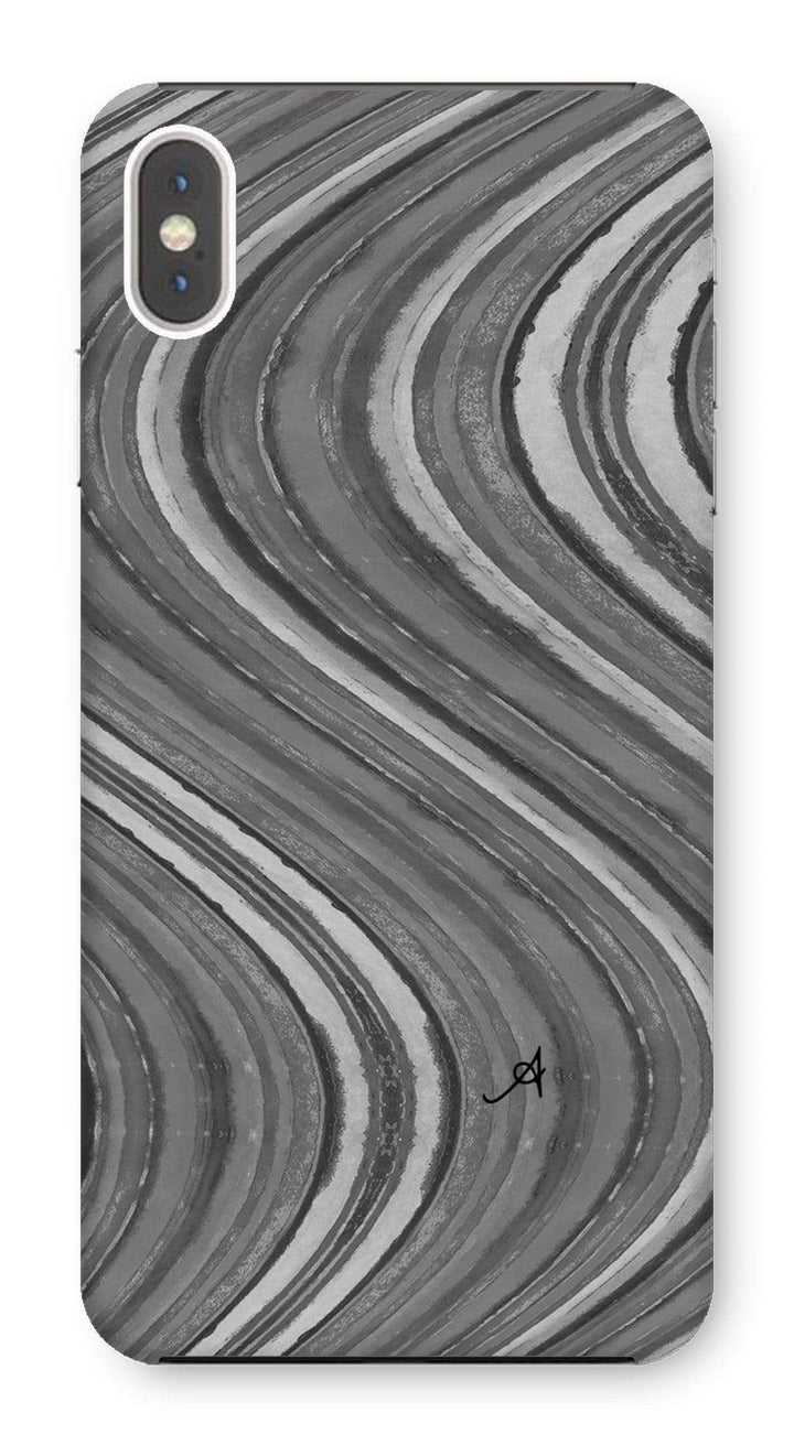 Phone & Tablet Cases iPhone XS Max / Snap / Gloss Watercolour Waves Monochrome Amanya Design Phone Case Prodigi