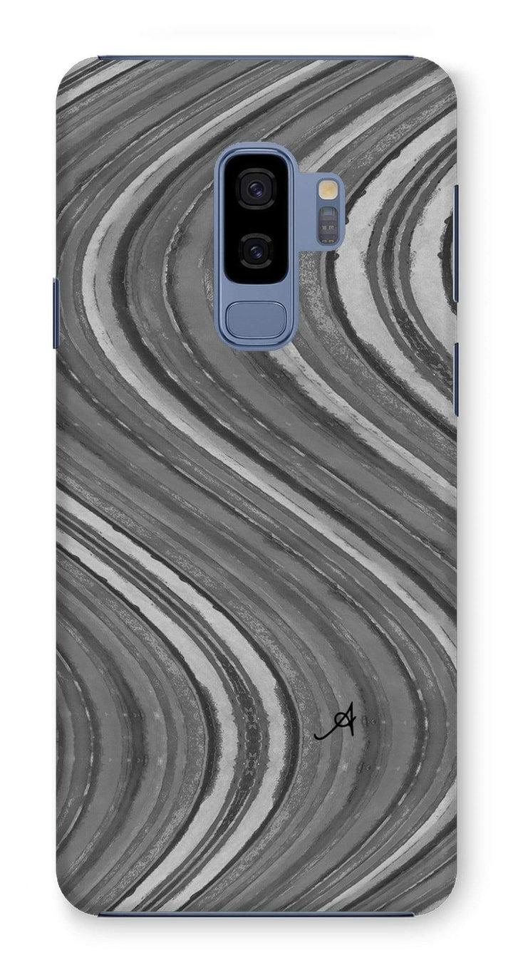 Phone & Tablet Cases Samsung Galaxy S9+ / Snap / Gloss Watercolour Waves Monochrome Amanya Design Phone Case Prodigi