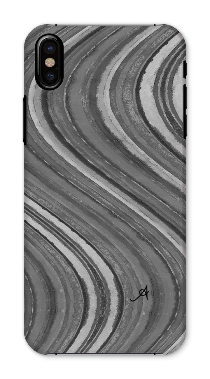 Phone & Tablet Cases iPhone X / Snap / Gloss Watercolour Waves Monochrome Amanya Design Phone Case Prodigi