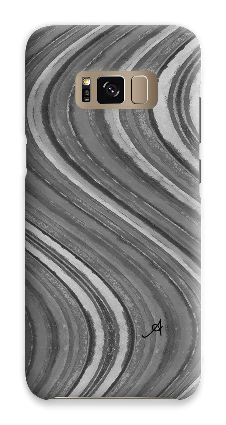 Phone & Tablet Cases Samsung S8 / Snap / Gloss Watercolour Waves Monochrome Amanya Design Phone Case Prodigi