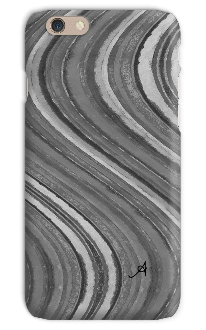 Phone & Tablet Cases iPhone 6s / Snap / Gloss Watercolour Waves Monochrome Amanya Design Phone Case Prodigi