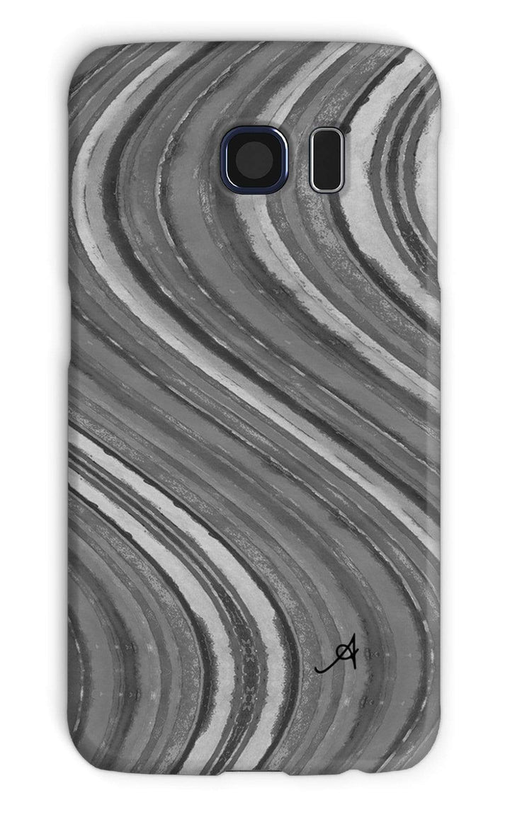 Phone & Tablet Cases Galaxy S6 / Snap / Gloss Watercolour Waves Monochrome Amanya Design Phone Case Prodigi