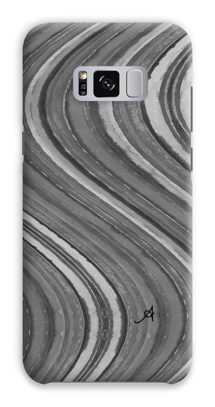 Phone & Tablet Cases Samsung S8 Plus / Snap / Gloss Watercolour Waves Monochrome Amanya Design Phone Case Prodigi