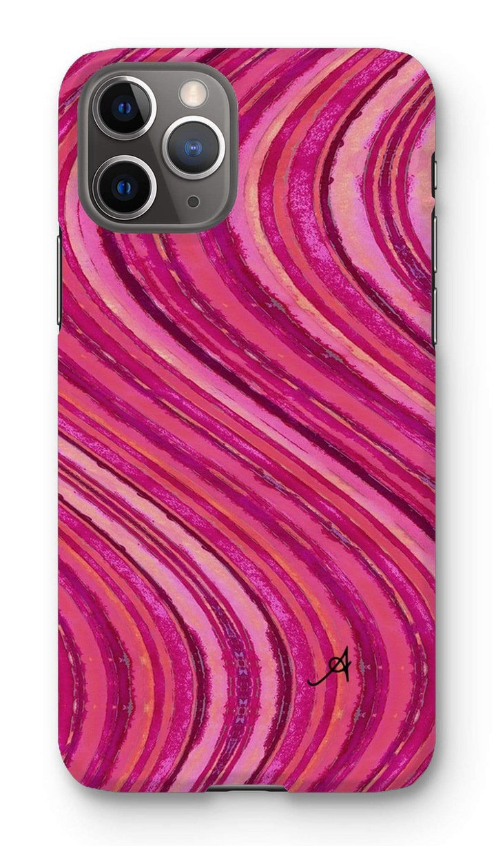 Phone & Tablet Cases iPhone 11 Pro / Snap / Gloss Watercolour Waves Pink Amanya Design Phone Case Prodigi