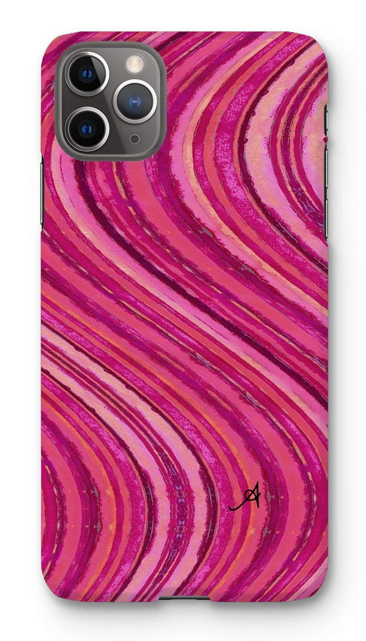 Phone & Tablet Cases iPhone 11 Pro Max / Snap / Gloss Watercolour Waves Pink Amanya Design Phone Case Prodigi