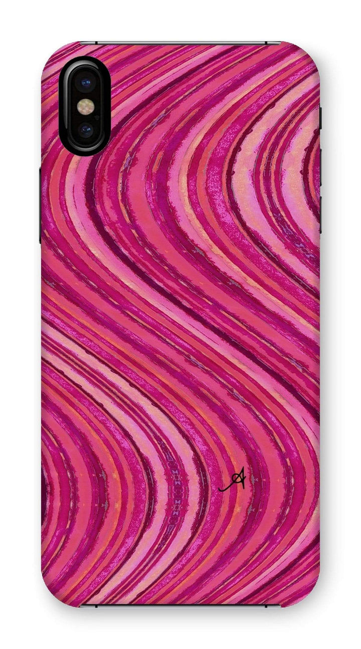 Phone & Tablet Cases iPhone XS / Snap / Gloss Watercolour Waves Pink Amanya Design Phone Case Prodigi