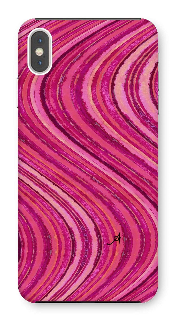 Phone & Tablet Cases iPhone XS Max / Snap / Gloss Watercolour Waves Pink Amanya Design Phone Case Prodigi